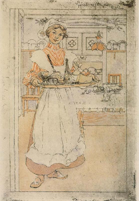 Martina and the Breakfast Tray, Carl Larsson